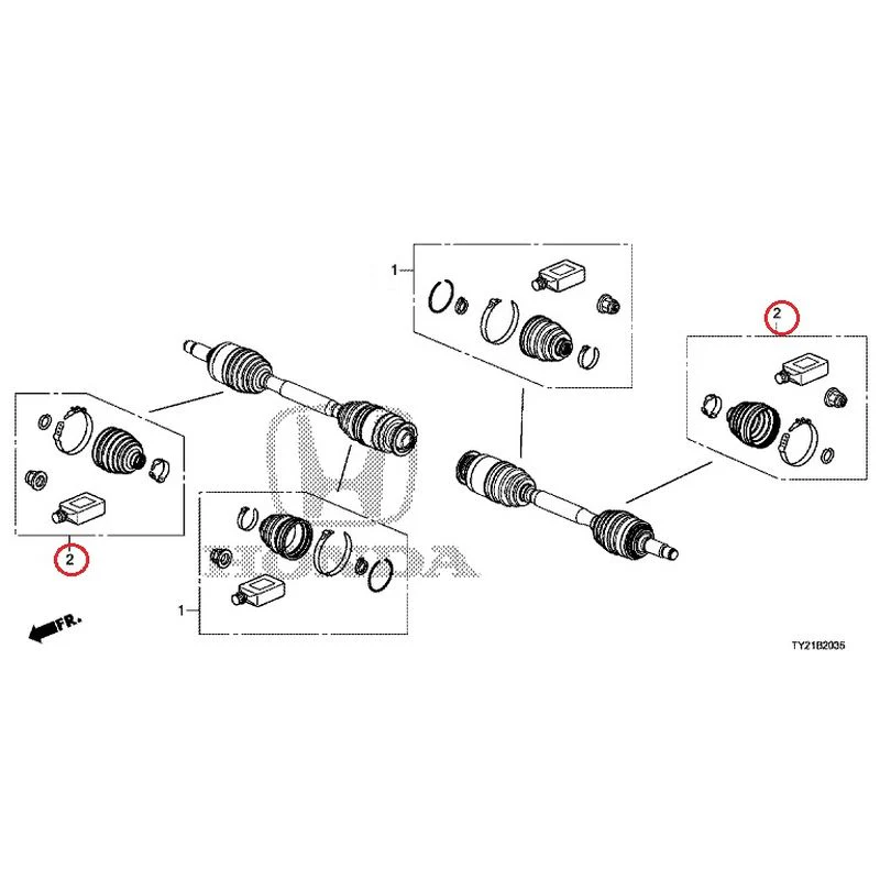 [NEW] JDM HONDA LEGEND HYBRID KC2 2016 Rear Drive Shaft Set Short parts GENUINE OEM - Image 3