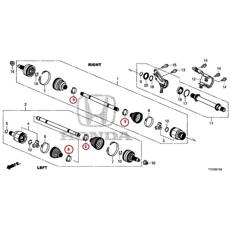 [NEW] JDM HONDA LEGEND HYBRID KC2 2016 Front Drive Shaft/Half Shaft GENUINE OEM - Image 10