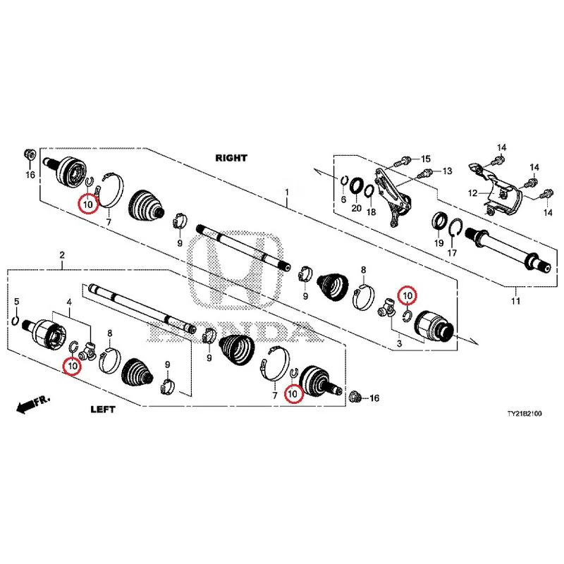 [NEW] JDM HONDA LEGEND HYBRID KC2 2016 Front Drive Shaft/Half Shaft GENUINE OEM - Image 11