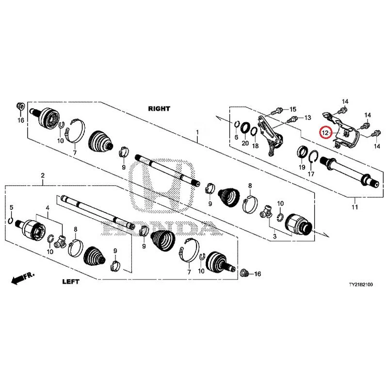 [NEW] JDM HONDA LEGEND HYBRID KC2 2016 Front Drive Shaft/Half Shaft GENUINE OEM - Image 13
