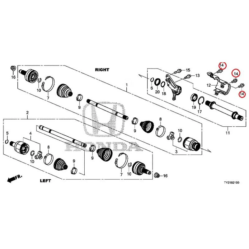 [NEW] JDM HONDA LEGEND HYBRID KC2 2016 Front Drive Shaft/Half Shaft GENUINE OEM - Image 15
