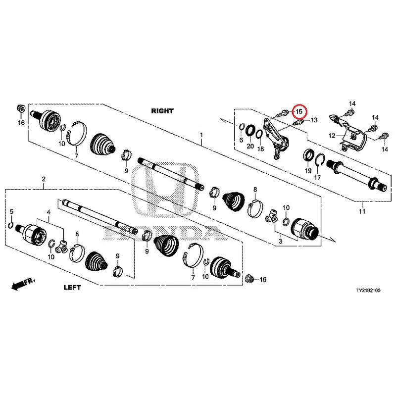 [NEW] JDM HONDA LEGEND HYBRID KC2 2016 Front Drive Shaft/Half Shaft GENUINE OEM - Image 16