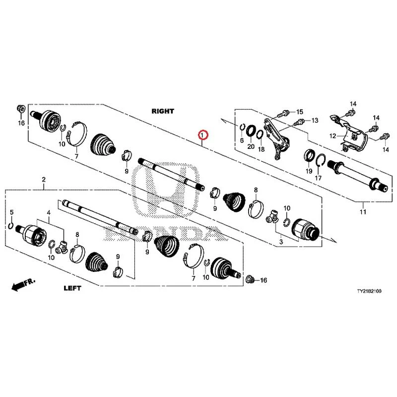 [NEW] JDM HONDA LEGEND HYBRID KC2 2016 Front Drive Shaft/Half Shaft GENUINE OEM - Image 2