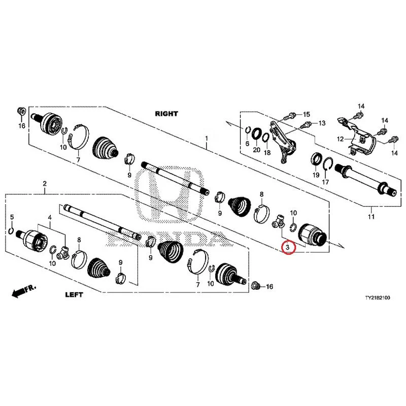 [NEW] JDM HONDA LEGEND HYBRID KC2 2016 Front Drive Shaft/Half Shaft GENUINE OEM - Image 4