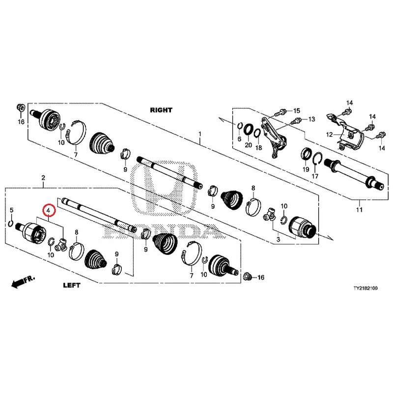 [NEW] JDM HONDA LEGEND HYBRID KC2 2016 Front Drive Shaft/Half Shaft GENUINE OEM - Image 5