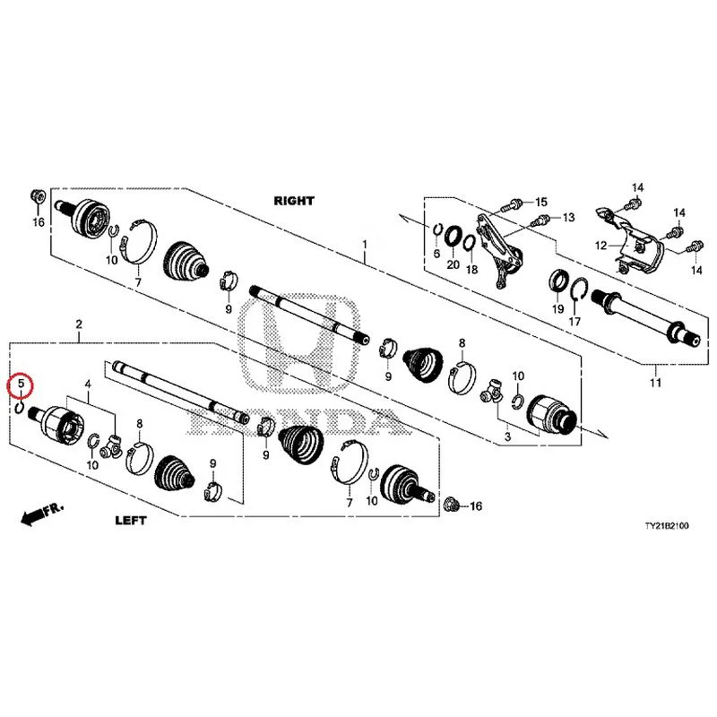 [NEW] JDM HONDA LEGEND HYBRID KC2 2016 Front Drive Shaft/Half Shaft GENUINE OEM - Image 6