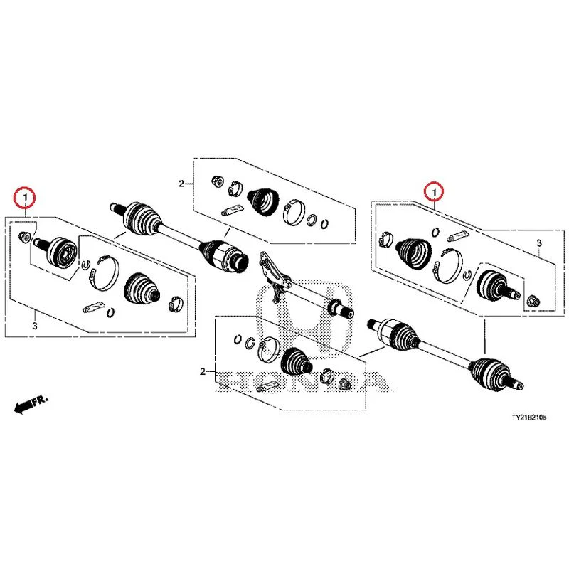 [NEW] JDM HONDA LEGEND HYBRID KC2 2016 Front Drive Shaft Set Short Parts GENUINE OEM - Image 2