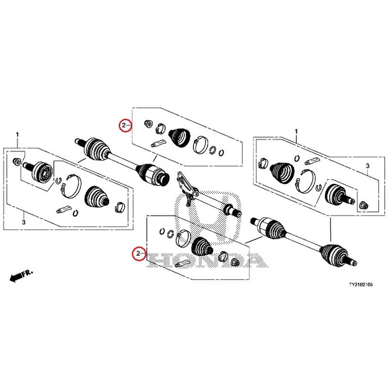 [NEW] JDM HONDA LEGEND HYBRID KC2 2016 Front Drive Shaft Set Short Parts GENUINE OEM - Image 3