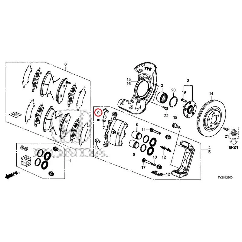[NEW] JDM HONDA LEGEND HYBRID KC2 2016 Front Brake GENUINE OEM - Image 10