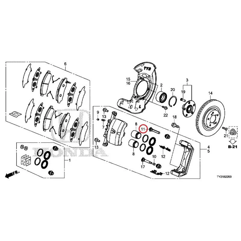 [NEW] JDM HONDA LEGEND HYBRID KC2 2016 Front Brake GENUINE OEM - Image 12
