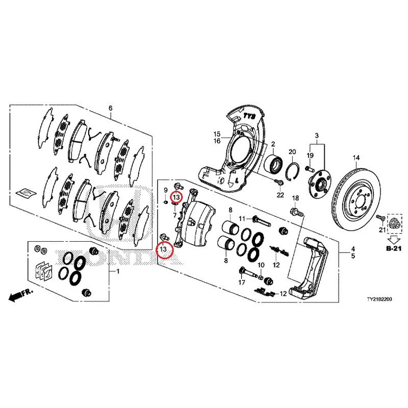 [NEW] JDM HONDA LEGEND HYBRID KC2 2016 Front Brake GENUINE OEM - Image 14