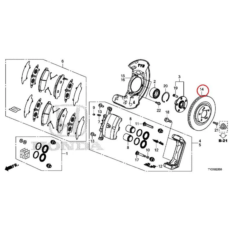 [NEW] JDM HONDA LEGEND HYBRID KC2 2016 Front Brake GENUINE OEM - Image 15