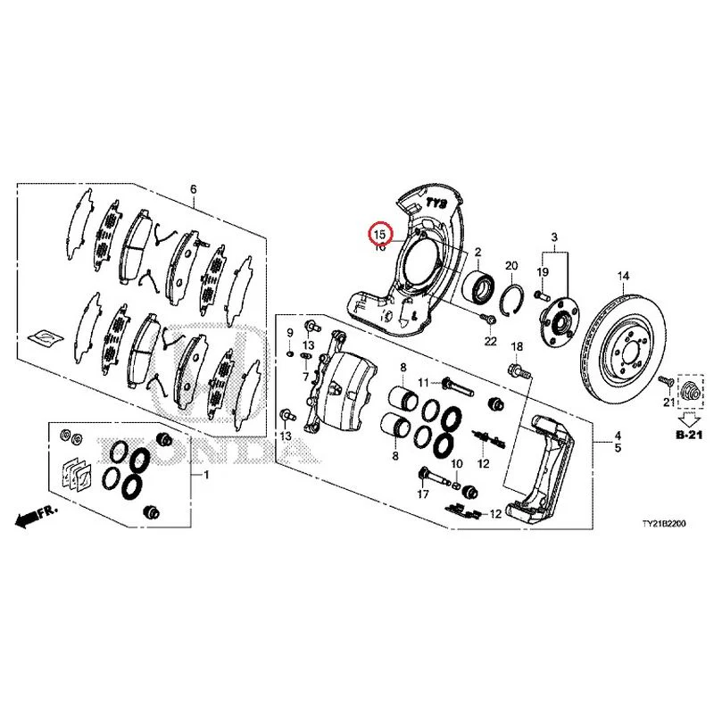 [NEW] JDM HONDA LEGEND HYBRID KC2 2016 Front Brake GENUINE OEM - Image 16