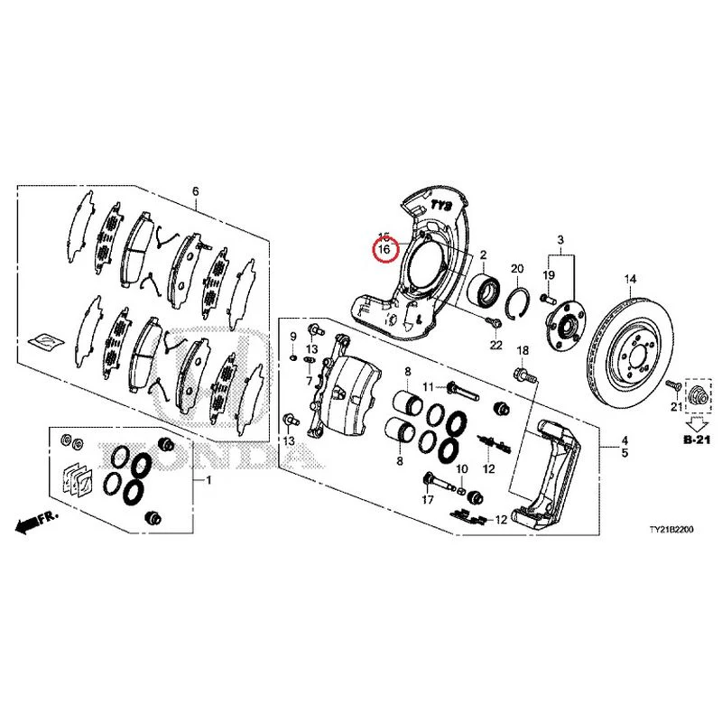 [NEW] JDM HONDA LEGEND HYBRID KC2 2016 Front Brake GENUINE OEM - Image 17