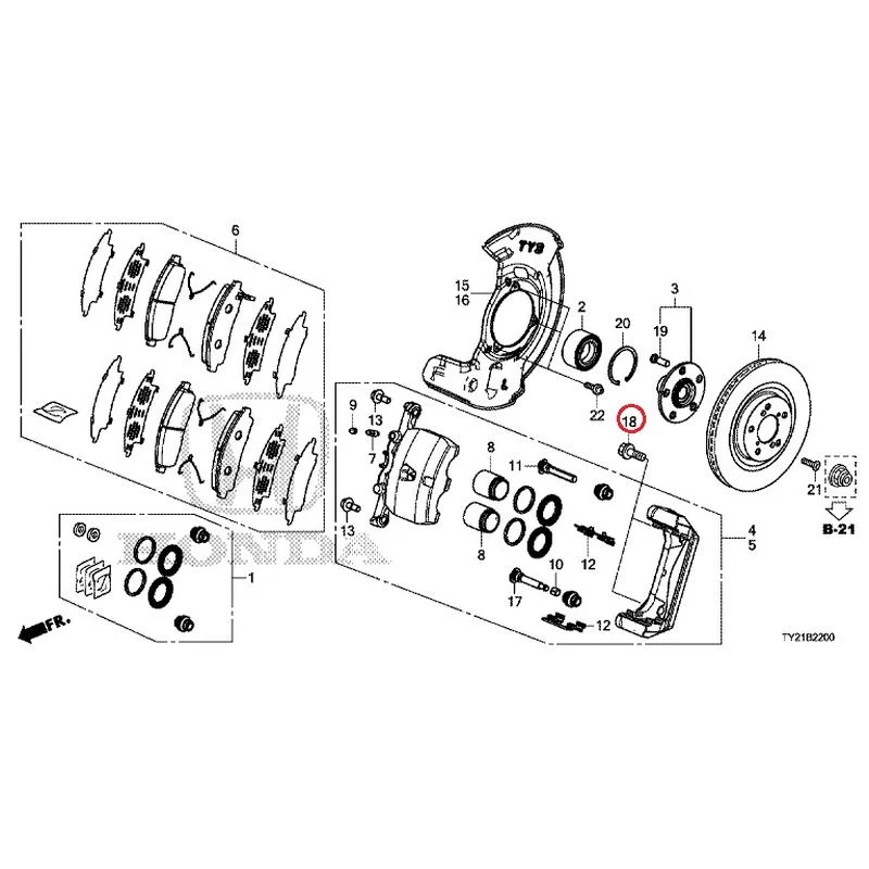 [NEW] JDM HONDA LEGEND HYBRID KC2 2016 Front Brake GENUINE OEM - Image 19