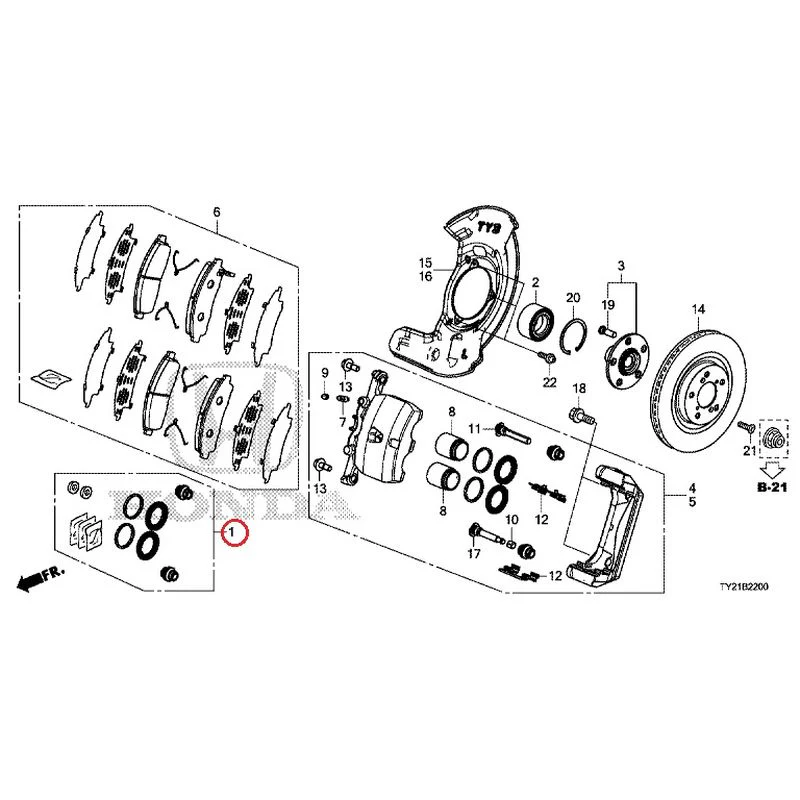 [NEW] JDM HONDA LEGEND HYBRID KC2 2016 Front Brake GENUINE OEM - Image 2
