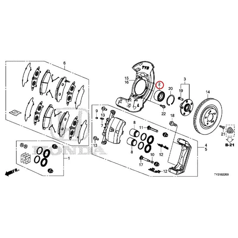 [NEW] JDM HONDA LEGEND HYBRID KC2 2016 Front Brake GENUINE OEM - Image 3