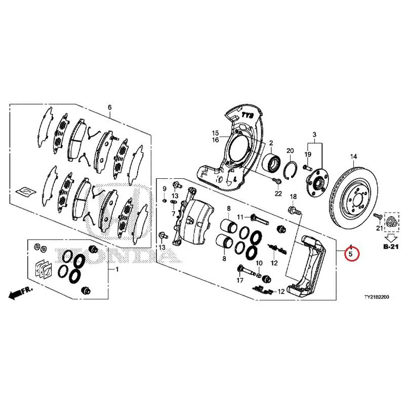 [NEW] JDM HONDA LEGEND HYBRID KC2 2016 Front Brake GENUINE OEM - Image 6