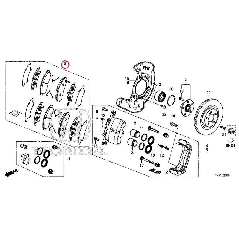 [NEW] JDM HONDA LEGEND HYBRID KC2 2016 Front Brake GENUINE OEM - Image 7