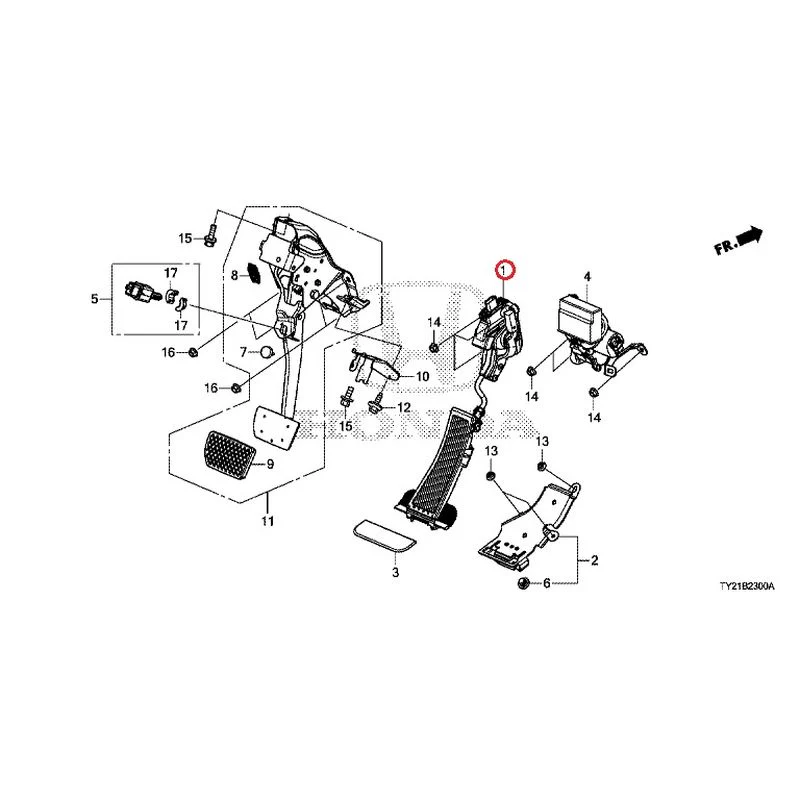 [NEW] JDM HONDA LEGEND HYBRID KC2 2016 Pedals GENUINE OEM - Image 2