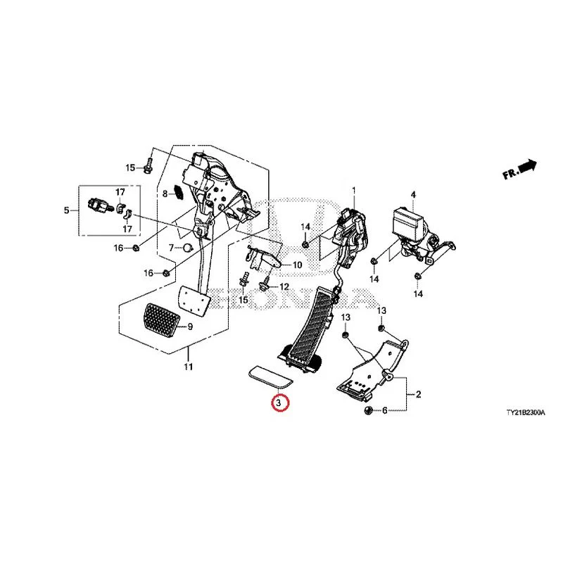 [NEW] JDM HONDA LEGEND HYBRID KC2 2016 Pedals GENUINE OEM - Image 4
