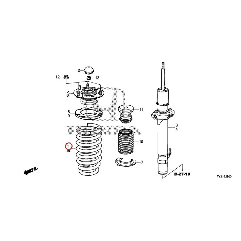 [NEW] JDM HONDA LEGEND HYBRID KC2 2016 Front Damper GENUINE OEM - Image 2