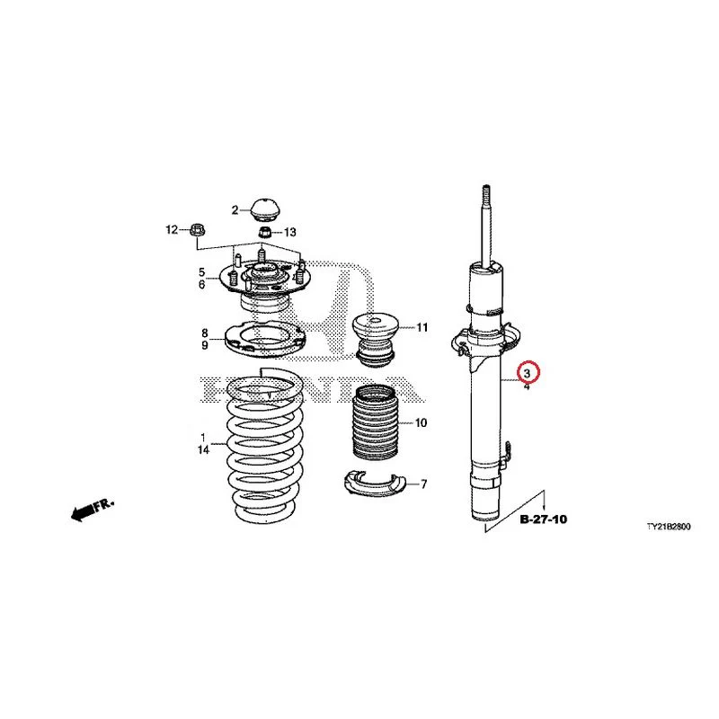 [NEW] JDM HONDA LEGEND HYBRID KC2 2016 Front Damper GENUINE OEM - Image 4