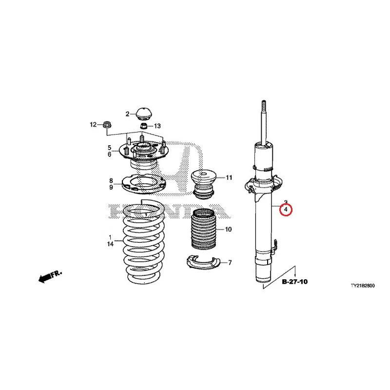 [NEW] JDM HONDA LEGEND HYBRID KC2 2016 Front Damper GENUINE OEM - Image 5