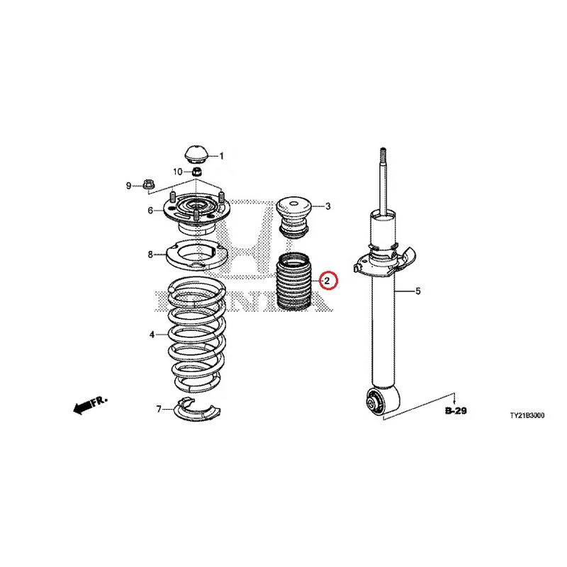 [NEW] JDM HONDA LEGEND HYBRID KC2 2016 Rear Damper GENUINE OEM - Image 3
