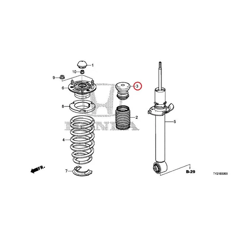 [NEW] JDM HONDA LEGEND HYBRID KC2 2016 Rear Damper GENUINE OEM - Image 4