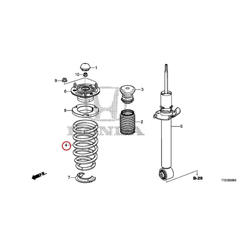 [NEW] JDM HONDA LEGEND HYBRID KC2 2016 Rear Damper GENUINE OEM - Image 5