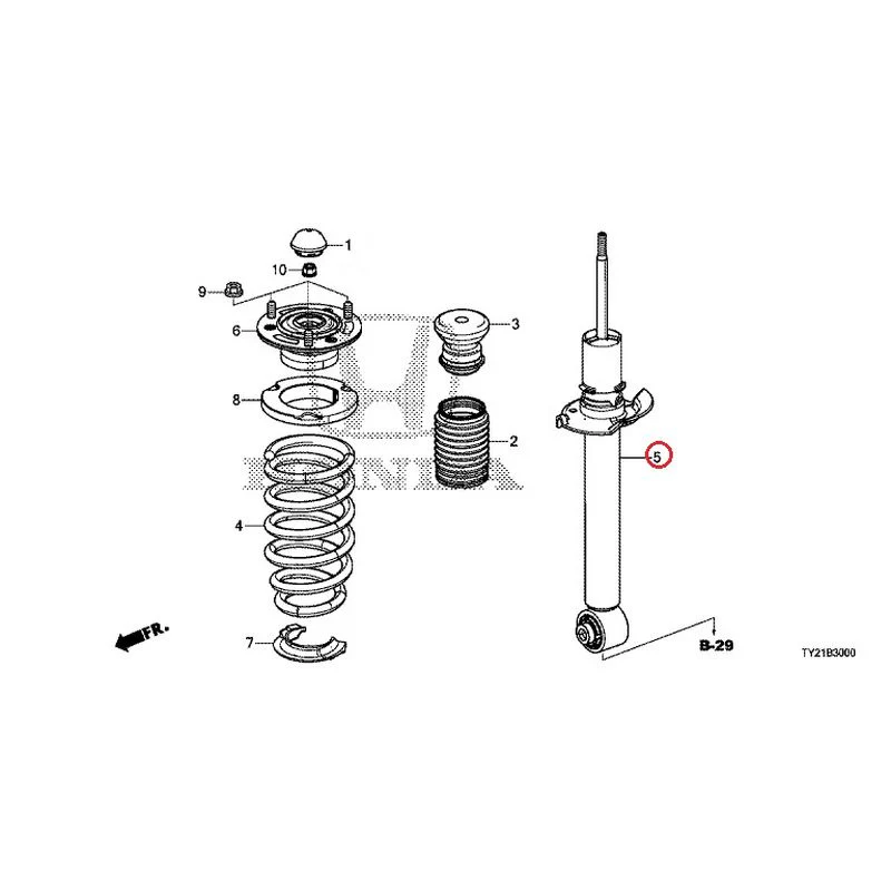 [NEW] JDM HONDA LEGEND HYBRID KC2 2016 Rear Damper GENUINE OEM - Image 6