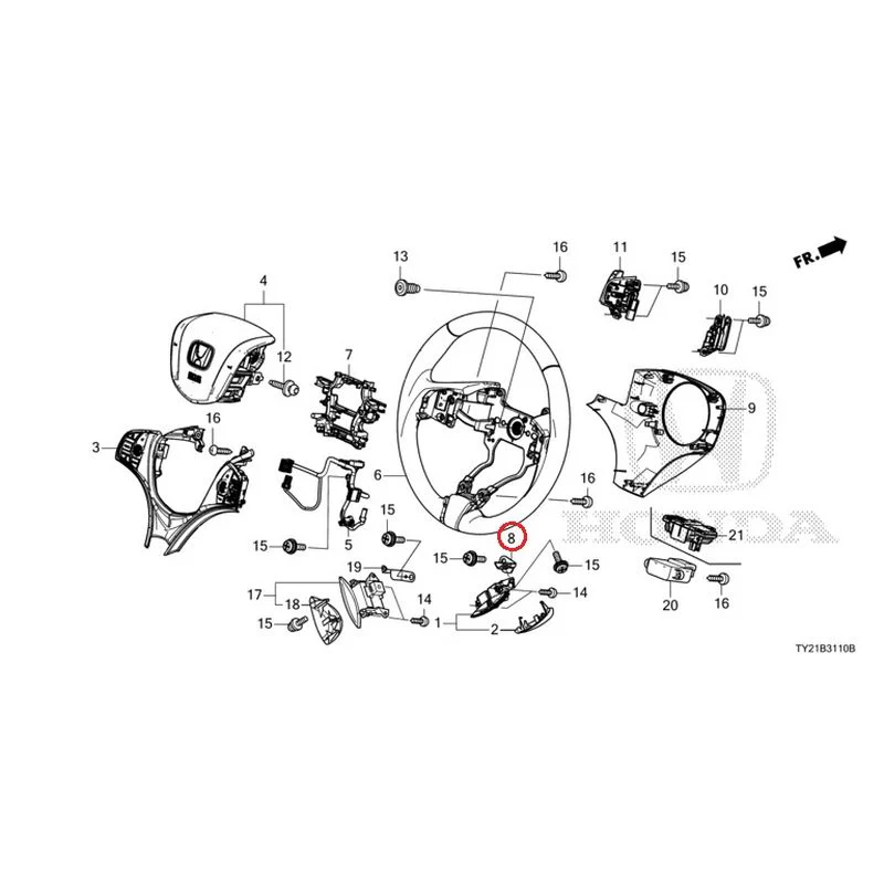[NEW] JDM HONDA LEGEND HYBRID KC2 2016 Steering Wheel GENUINE OEM - Image 12