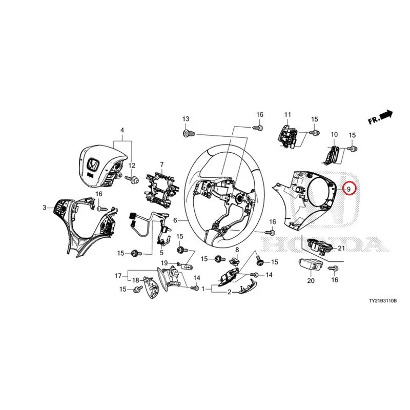 [NEW] JDM HONDA LEGEND HYBRID KC2 2016 Steering Wheel GENUINE OEM - Image 13