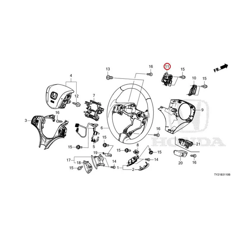[NEW] JDM HONDA LEGEND HYBRID KC2 2016 Steering Wheel GENUINE OEM - Image 15