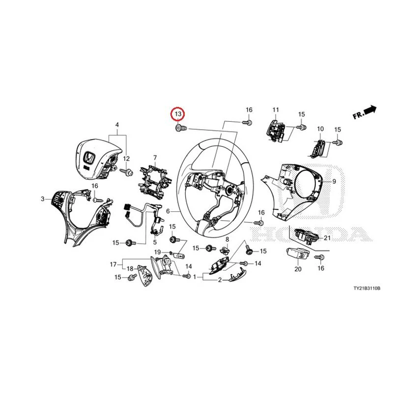 [NEW] JDM HONDA LEGEND HYBRID KC2 2016 Steering Wheel GENUINE OEM - Image 17