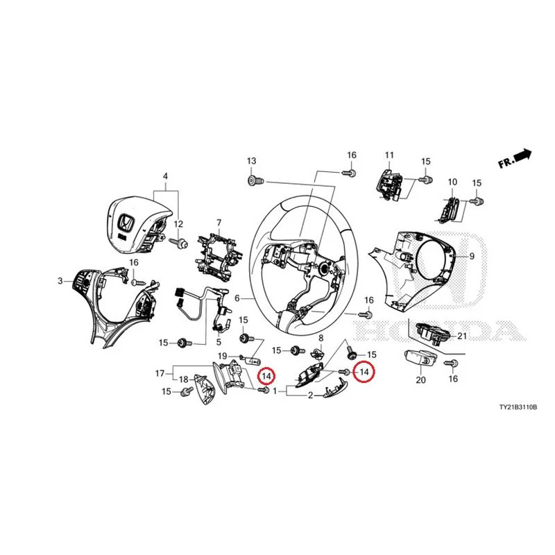 [NEW] JDM HONDA LEGEND HYBRID KC2 2016 Steering Wheel GENUINE OEM - Image 18