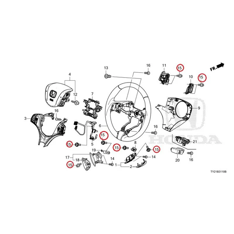 [NEW] JDM HONDA LEGEND HYBRID KC2 2016 Steering Wheel GENUINE OEM - Image 19