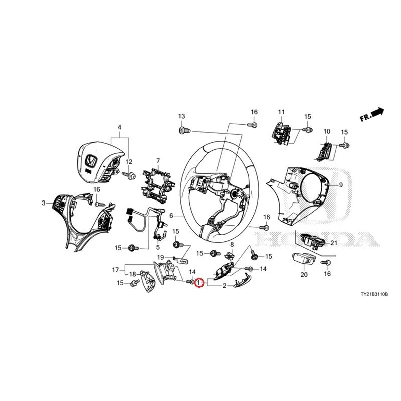[NEW] JDM HONDA LEGEND HYBRID KC2 2016 Steering Wheel GENUINE OEM - Image 2