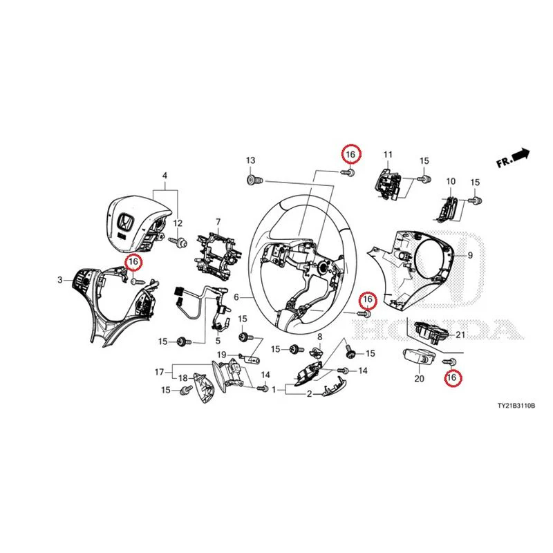 [NEW] JDM HONDA LEGEND HYBRID KC2 2016 Steering Wheel GENUINE OEM - Image 20