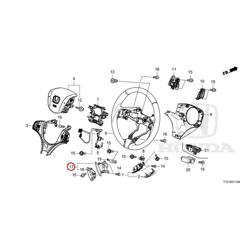 [NEW] JDM HONDA LEGEND HYBRID KC2 2016 Steering Wheel GENUINE OEM - Image 21