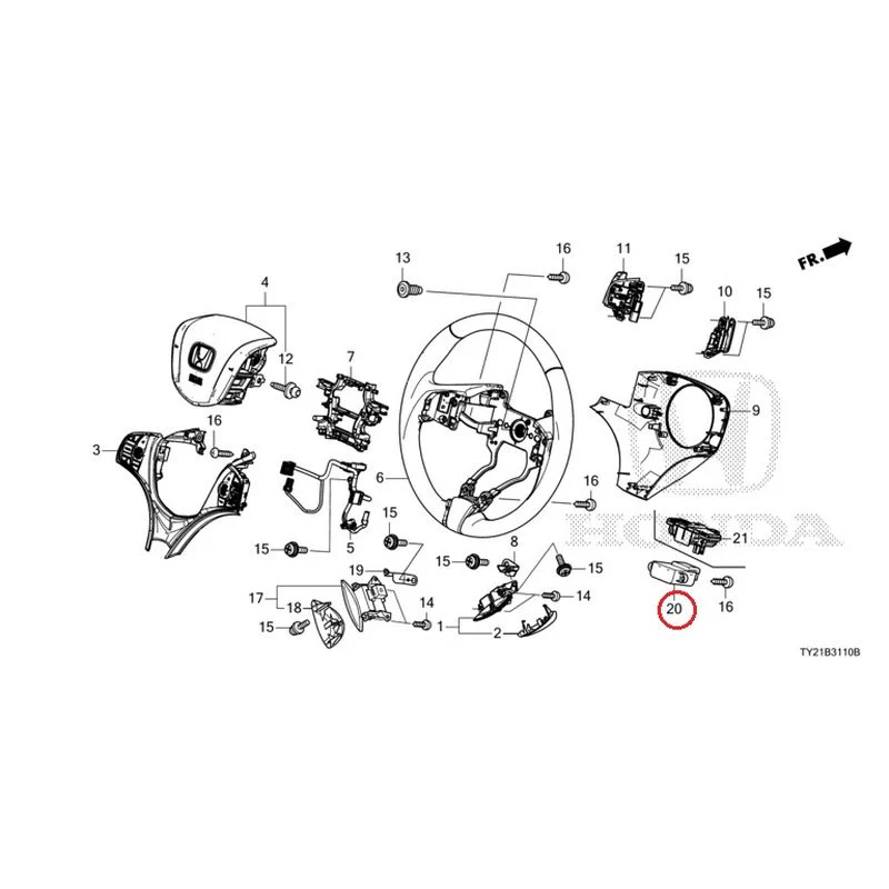[NEW] JDM HONDA LEGEND HYBRID KC2 2016 Steering Wheel GENUINE OEM - Image 24
