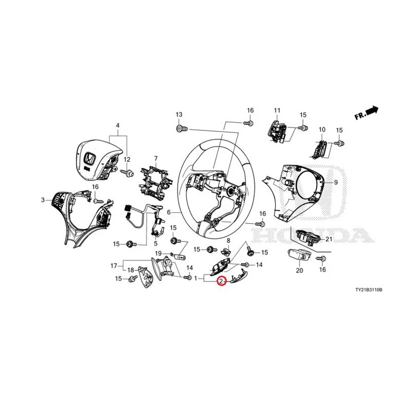 [NEW] JDM HONDA LEGEND HYBRID KC2 2016 Steering Wheel GENUINE OEM - Image 3
