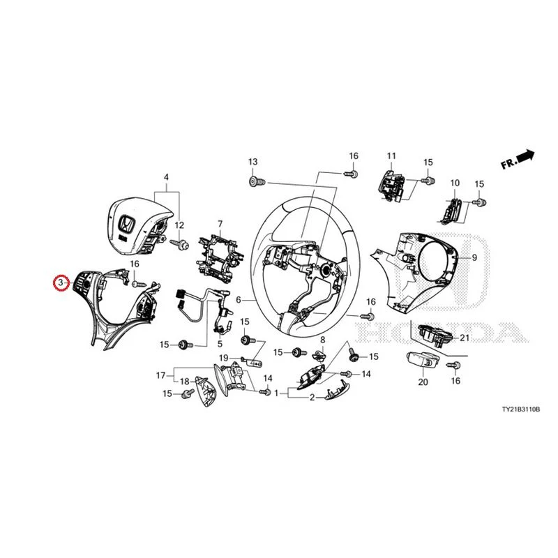 [NEW] JDM HONDA LEGEND HYBRID KC2 2016 Steering Wheel GENUINE OEM - Image 4