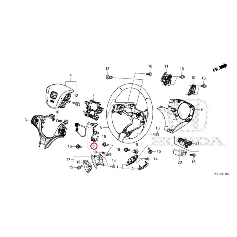 [NEW] JDM HONDA LEGEND HYBRID KC2 2016 Steering Wheel GENUINE OEM - Image 8