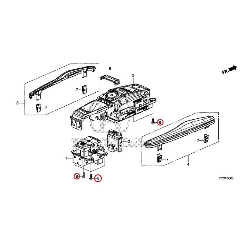 [NEW] JDM HONDA LEGEND HYBRID KC2 2016 Select Switch GENUINE OEM - Image 9