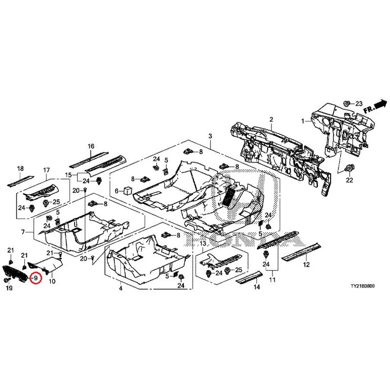[NEW] JDM HONDA LEGEND HYBRID KC2 2016 Floor Mat GENUINE OEM - Image 15