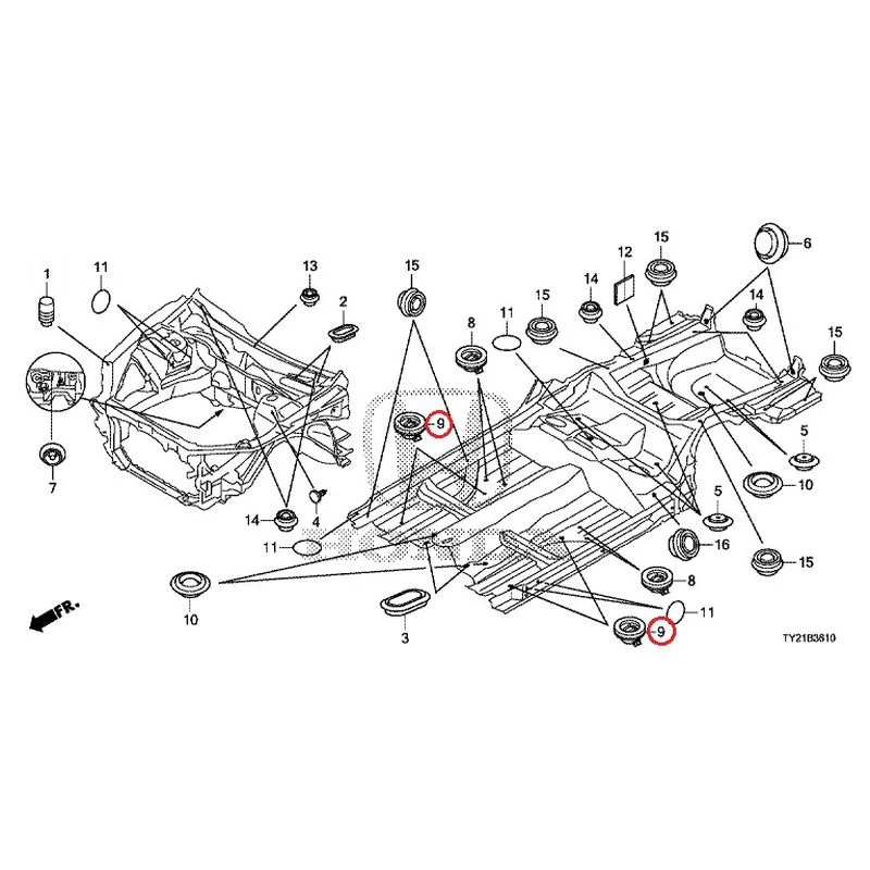 [NEW] JDM HONDA LEGEND HYBRID KC2 2016 Grommets (Front) GENUINE OEM - Image 10