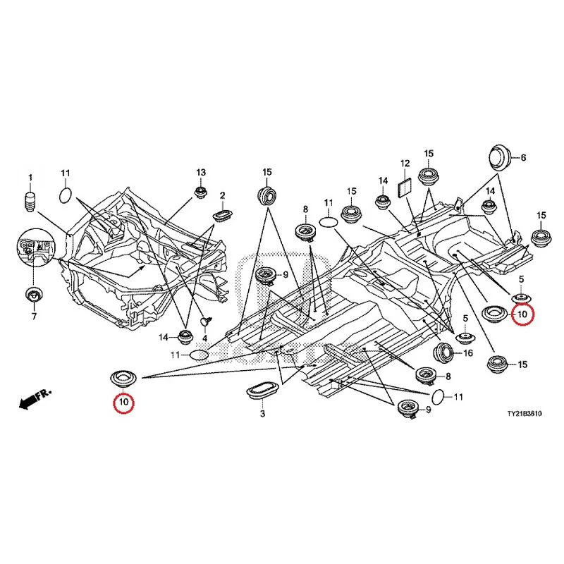 [NEW] JDM HONDA LEGEND HYBRID KC2 2016 Grommets (Front) GENUINE OEM - Image 11