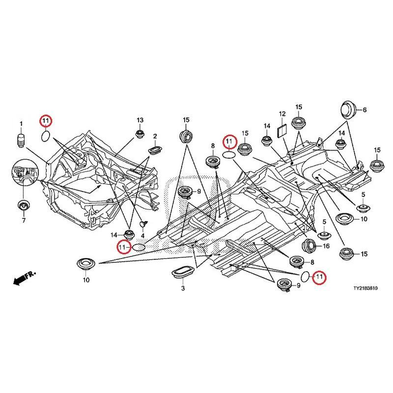 [NEW] JDM HONDA LEGEND HYBRID KC2 2016 Grommets (Front) GENUINE OEM - Image 12